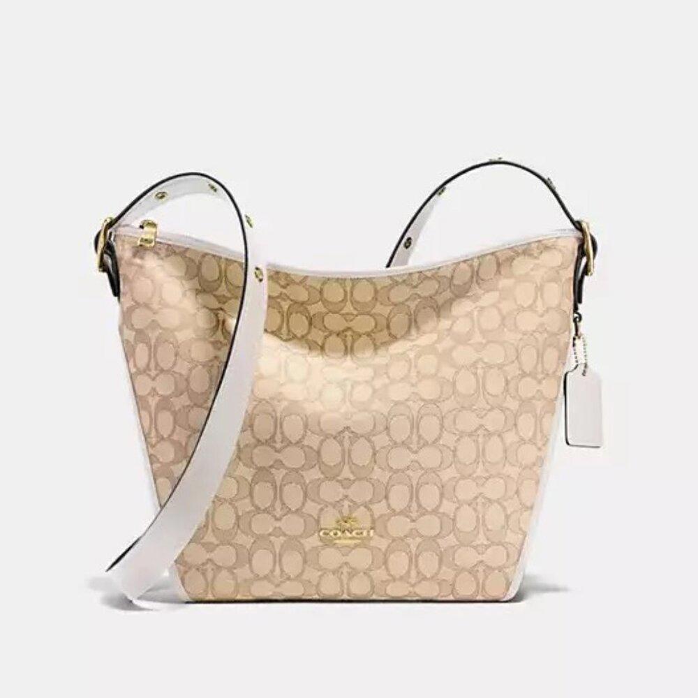 Coach Small Dufflette In Signature Jacquard‎ - NWT (New) - Picture 3 of 8